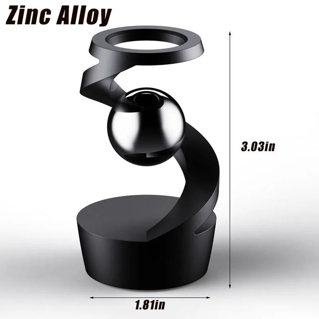 Desktop Rotating Gyroscope Finger Fidget Spinner Toy All Aluminum Alloy Spinning Gyro Silver Metallic Accents For Adults Gift by zapcart