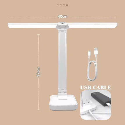 LED Desk Lamp 3 Levels Dimmable Touch Night Light USB Rechargeable Eye Protection Foldable Table Lamp For Bedroom Bedside Desk by zapcart
