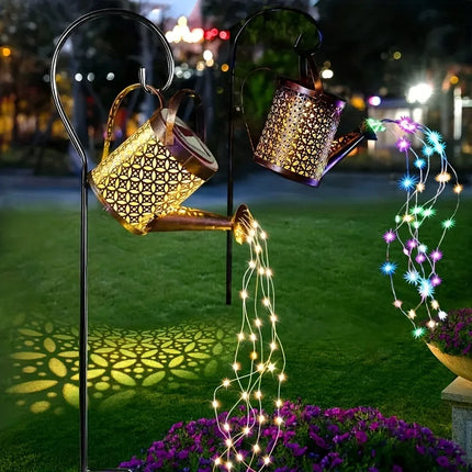 1pc Solar Watering Can with Lights,Solar Lanterns Outdoor Hanging Waterproof Garden Decor,Solar Garden Lights Yard Decorations by zapcart