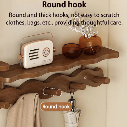 Entrance Hall Coat Rack Wall Mounted Clothes Scarf Storage Hooks Interior Clothing Bag Keys Organizer Hangers with Storage Rack by zapcart