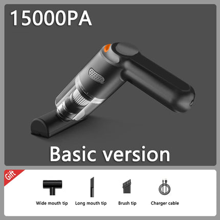 Wireless Mini Vacuum Cleaner 15000PA High Power 120W Cordless Handheld Robot Dust Blower for Car Home Pet Hair by zapcart
