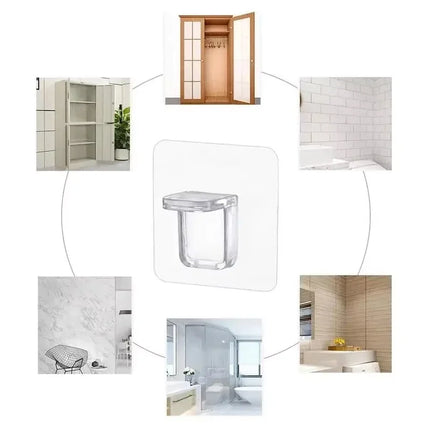 Shelf bracket adhesive nail self-adhesive wardrobe shelf bracket clip wall hanging bracket partition non punching strong bracket by zapcart