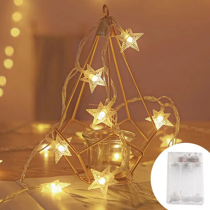 KIKIELF LED Star Fairy Lights Outdoor Garden Warm White by zapcart