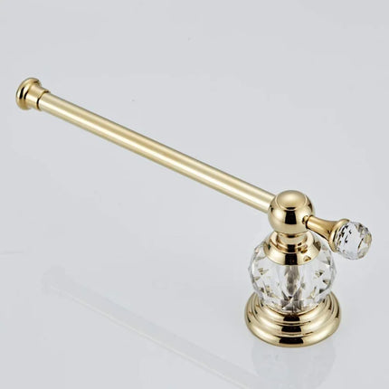 Crystal Toilet Paper Holder, Gold Toilet Roll Holder Modern Bathroom Accessories Zinc Alloy Tissue Hanger Wall Mounted by zapcart