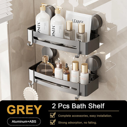 Bathroom Shelf for Shower Wall Mounted Shampoo Bottle Orangizer Shower Corner Rack Storage Punch-free Bathroom Accessories by zapcart