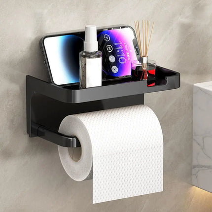 Bathroom Tissue Box Shelf Storage Household Storage Bathroom Toilet Paper Rack Toilet Organizer No-Drill Wall-Mounted Tissue Box by zapcart