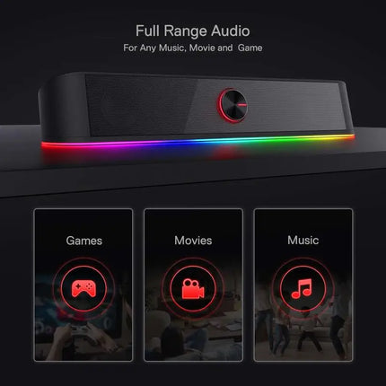 Redragon GS560 Adiemus RGB USB Desktop Soundbar For PC by zapcart