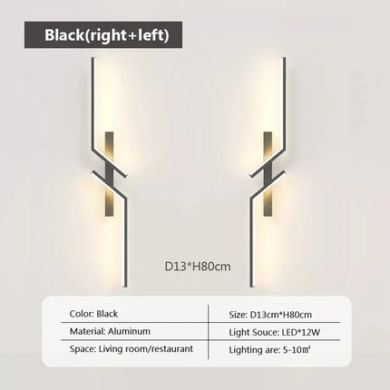 LED Wall Light Modern Minimalist Strip Lighting for Bedroom Bedside Living Room TV Backlight Sofa Decor Wall Sconce Ambient Lamp by zapcart