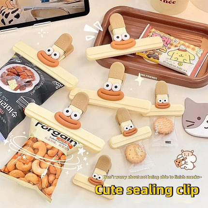 Creative Food Bag Sealing Clip Kitchen Storage Tool Plastic Refrigerator Snack Organizer Decorative Small Clips for Home Use by zapcart
