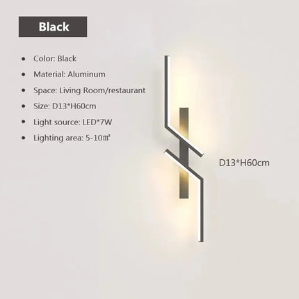 LED Wall Light Modern Minimalist Strip Lighting for Bedroom Bedside Living Room TV Backlight Sofa Decor Wall Sconce Ambient Lamp by zapcart