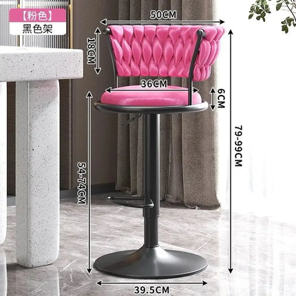 Bar Chair Nordic Tall Counter Furniture Gold Velvet Back Luxury Kitchen Leather Modern High Stool Bar Chairs كراسي بار Stool by zapcart