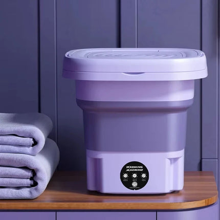 8L Foldable Mini Washing Machine Portable Socks Underwear Panties Retractable Home Washing Machine 3 Models With Spinning Dry by zapcart