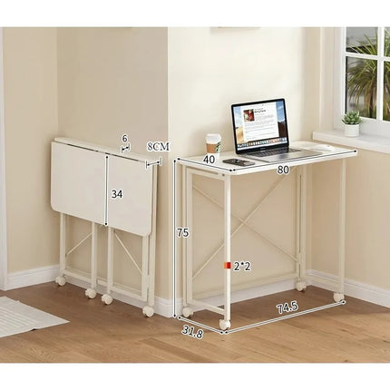 Folding computer desk desk removable table home student study table bedroom bedside table writing table desk by zapcart