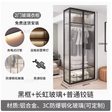 Living Room Bedroom Closet Storage Clothes Cupboard System Wardrobe Display Modern Minimalist Guarda Roupa Trendy Furniture by zapcart