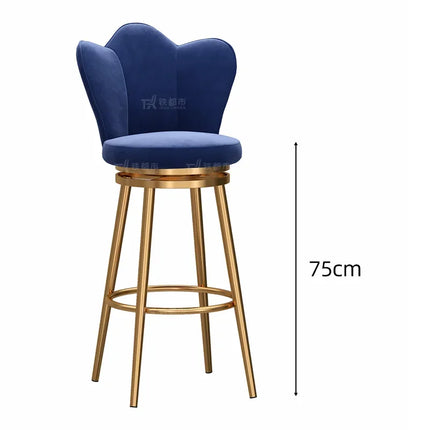 Stylish Designer high Bar Chairs Modern Metal Round Gold Design Nordic Minimalist Comfortable Barkrukken Home stool chair by zapcart