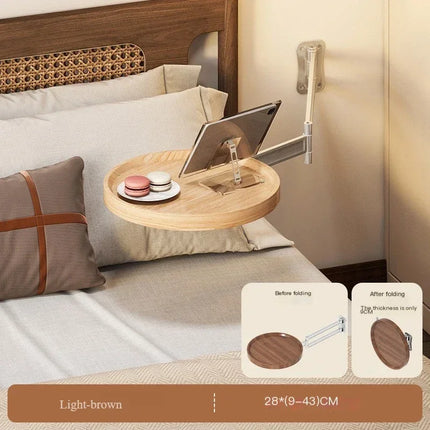 Foldable Wall Mounted Table Bedside Storage Cabinets Multi-Purpose Floating Shelves for Bedroom Living Room Compact Tea Tables by zapcart