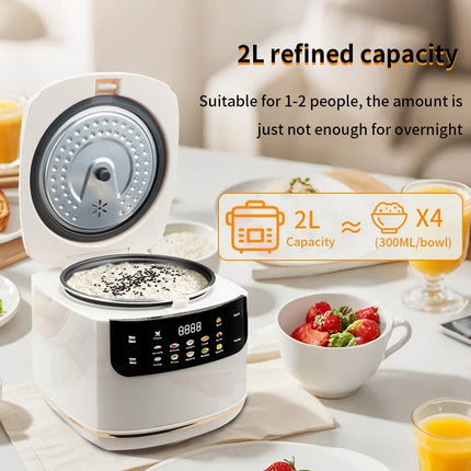 MultiCooker Electric Rice Cooker 110V 220V Non-Stick Pot 1-3 People Mini Cooking Machine Steamed Smart Rice Cooker Kitchen 2L by zapcart