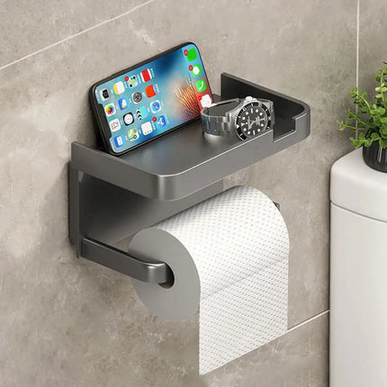 Bathroom Tissue Box Shelf Storage Household Storage Bathroom Toilet Paper Rack Toilet Organizer No-Drill Wall-Mounted Tissue Box by zapcart