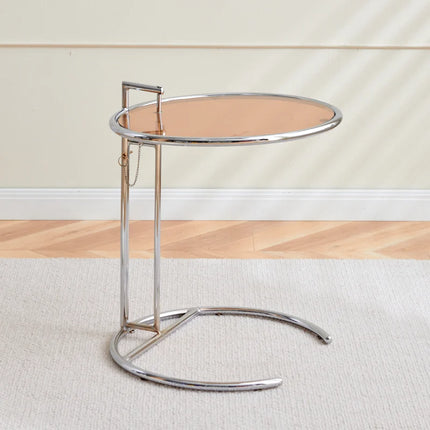 Nordic Glass Coffee Tables Living Room Furniture Side Table Balcony Stainless Steel Lifting Tea Table Transparent Bedside Tables by zapcart