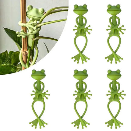 1/3/5/10PCS Frog Plant Stand Tomato Plant Support for Plants Gardening Plant Holder Plant Climbing Fixture Clips Garden Supplies by zapcart