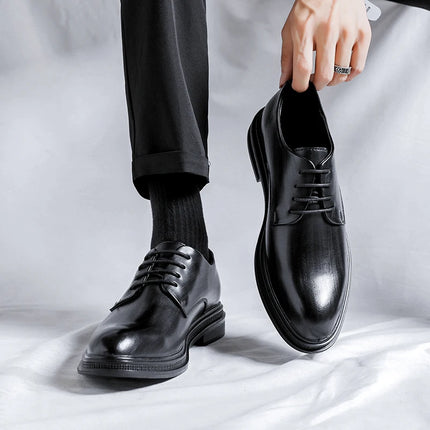 Height Boosting Men's Formal Oxford Shoes 3 6 8cm Elevate by zapcart