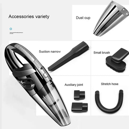 Handheld Vacuum Cordless Powerful Cyclone Suction Portable Rechargeable Vacuum Cleaner Quick Charge for Car Home Pet Hair by zapcart
