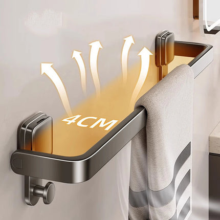 Ruithoe Suction Cup Folding Towel Rack No Drill Wall Mount Apartment 30 40 50 Cm by zapcart