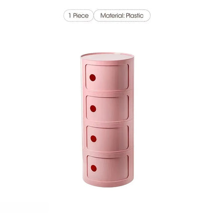 Plastic Bedroom Bedside Cabinets Nordic Round Simple Nightstands Creative Mini Small Night Stand Table De Chevet Home Furniture by zapcart