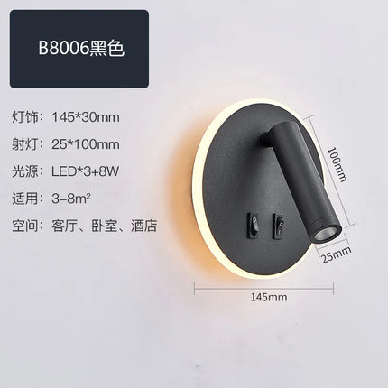 LED Wall Mounted Reading Light with Switch And USB Port Rotatable Bedside Wall Lamp Wall Sconce Spotlight for Bedroom by zapcart