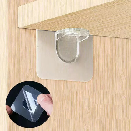 Shelf bracket adhesive nail self-adhesive wardrobe shelf bracket clip wall hanging bracket partition non punching strong bracket by zapcart