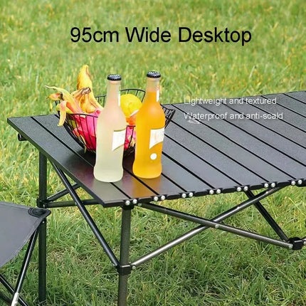 Outdoor Folding Long Table Portable Storage Universal Camping Space Saving Desk Easy To Install with Net Sturdy and Stable Table by zapcart