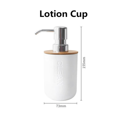 Bathroom Accessories Set Soap Dispenser Bottle Dish Washroom Toothbrush Holder Cup Suit Lotion Rack Toilet Brush Garbage Can by zapcart