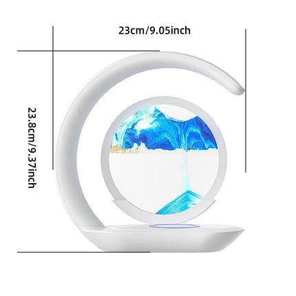 Icsatma Quicksand Table Lamp Wireless Charging Office 3D by zapcart