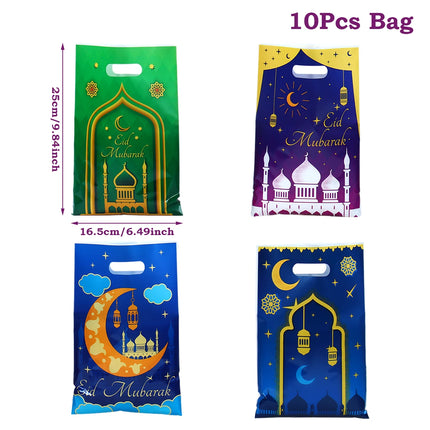 QIFUCN Eid Mubarak Gift Bags Plastic Treat Muslim Ramadan by zapcart