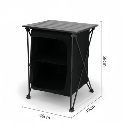 Outdoor Folding Table Portable Camping Picnic Lightweight Multi-functional Storage Rack Cooking Cabinet BBQ Hiking Equipment by zapcart
