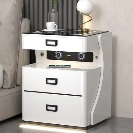 New Designer Robot Shaped Bedside Table High Quality Smart Nightstand With Safe Multifunctional Luxurious Wooden Bedside Table by zapcart