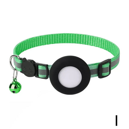 Anti Lost Cat Collar For AirTag GPS Tracker Reflective Bell by zapcart