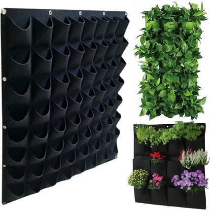 Green Plant Growing Bag Big Size Pockets Planter Vertical Garden Vegetable Living Growing Bags Flowers Supply Garden Planter Bag by zapcart