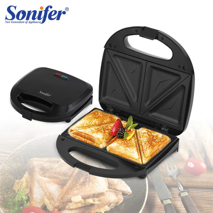 Electric Waffle Maker Panini 750W Sandwich Maker Cooking Kitchen Appliances Breakfast Waffles Machine Non-stick Iron Pan Sonifer by zapcart