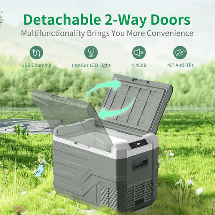 Alpicool NL 25L 35L 45L Car Refrigerator 12V Compressor Fridge Freezer 12/24V DC 100-240V AC Portable Cooler for Camping Travel by zapcart