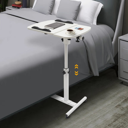 Computer Desk C-frame Design Table Stand, Adjustable Rolling Laptop Table, Adjustable Computer Desk Stand with Wheels by zapcart