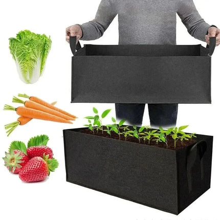 Square Felt Growing Bucket Plant Growth Bag Multi-Functional Vegetable Plant Non-Woven Felt Growing Bag by zapcart