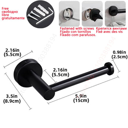 Wall Mount Toilet Towel Paper Holder Adhesive Black Silver Kitchen Roll Paper Stand Hanging Napkin Rack Bathroom Accessories WC by zapcart