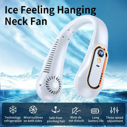 Neck Fan USB Portable Neck Fan Rechargeable Portable Cooler Neckband Bladeless~ by zapcart