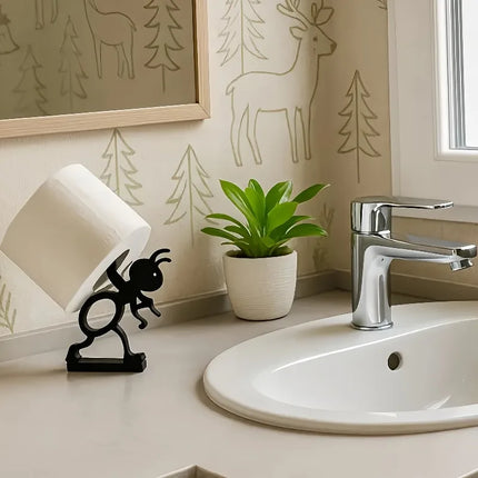 1pc Cute Funny Black Ant Shape Toilet Paper Holder 3D Printed Toilet Paper Holder Bathroom Decor by zapcart