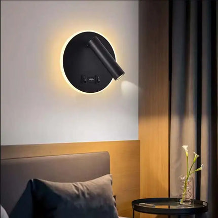 LED Wall Mounted Reading Light with Switch And USB Port Rotatable Bedside Wall Lamp Wall Sconce Spotlight for Bedroom by zapcart