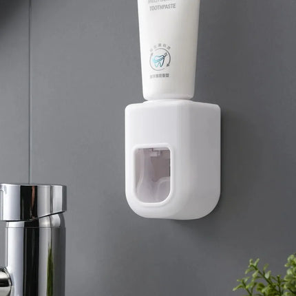 Creative Wall Mount Automatic Toothpaste Dispenser Bathroom Accessories Waterproof Lazy Toothpaste Squeezer Toothbrush Holder by zapcart