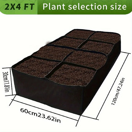 Home Gardening128Gallon8Grid Planting Bag Breathable Thickened Three-Dimensional Vegetable Potato Planting Pot Growth Bag by zapcart