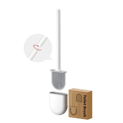 1PC Silicone Wall-Mounted Long-Handled Toilet Brush - Durable And Easy to Clean Bathroom Cleaning Accessory for Toilet Hygiene by zapcart