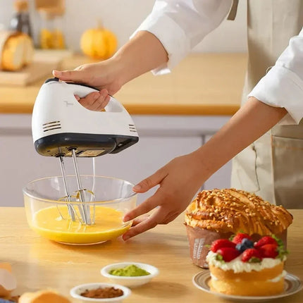 7-Speed Electric Hand Mixer Automatic Blender for Cream Egg Cake Dough Versatile Kitchen Appliance Tool by zapcart